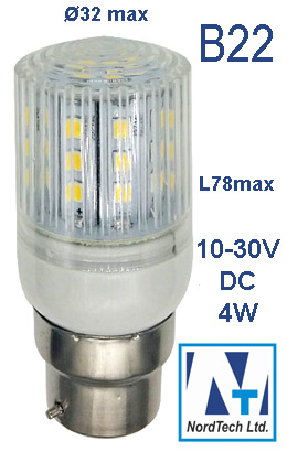   B22d 10-30v DC 4w