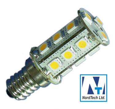 Светодиодная лампа E14 10-30v 24SMD
