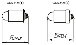 Светодиодная лампа СКЛ-24M, 15 мм